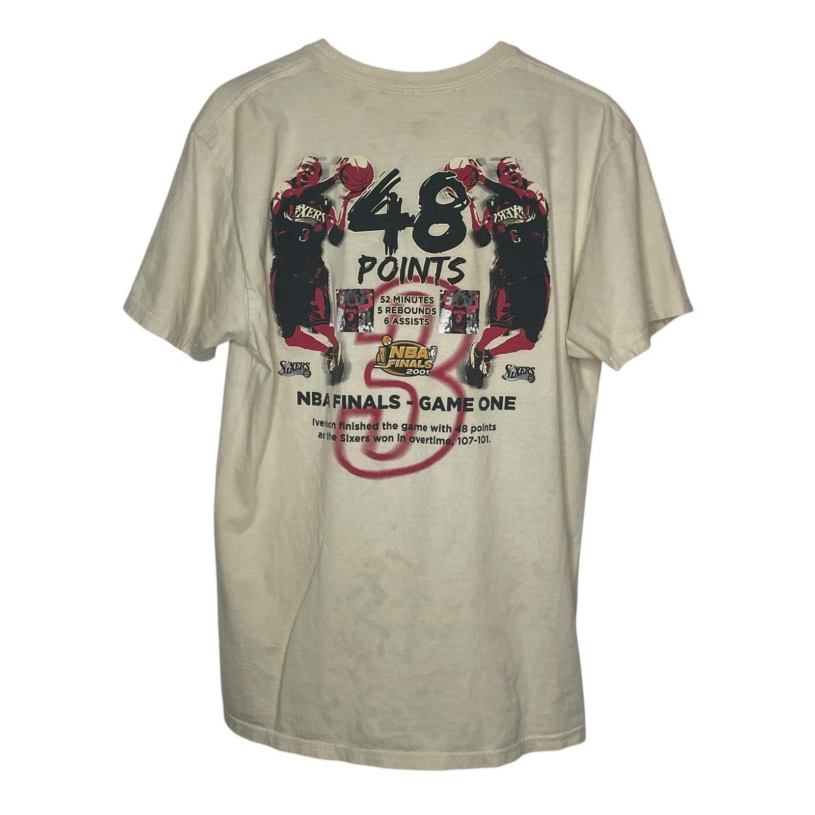 Mitchell Ness Shirt Mens Large Finals 2001 Allen Iverson Philadelphia